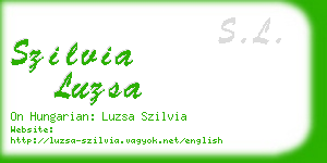 szilvia luzsa business card